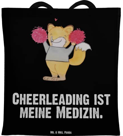 Mr. & Mrs. Panda Shopper Fuchs Cheerleader - Geschenk, Tasche, Cheerleading, Umhängetasche, Turn Club, Laptoptasche, Shopping, Turnen, Turniere, Tote Bag