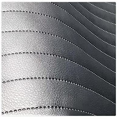 Kunstleder Meterware Stoffe zum Nähen Silber Wasserdichte Polsterung (1 Stk- Breite: 140cm x Länge: 100cm) Polsterstoff Polster für Möbel Schuhe Handtaschen Steppung Streifen alle 2,5 cm