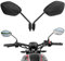 KEMIMOTO 2 Rétroviseurs Moto Latéraux Universel Angle Réglable avec 2 pcs Base Ronde Adaptateur de Guidon Aluminium 7/8 et 5 pcs Boulon de 10mm avec 8mm