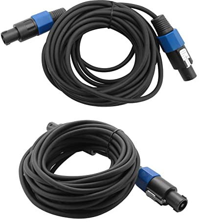 Giyofom Lautsprecherkabel, 2 Stück, 25 m auf Speakon, DJ-Lautsprecherkabel, 12 AWG, professionell, mit Verriegelung