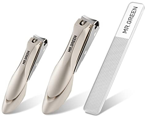 MR.GREEN Baby Safety Nail Clippers Nail Care Clippers Fingernail Cutter Newborn Baby Convenient Nail File Manicure Tools (Parent Child Nail Clipper+Nano Glass File)