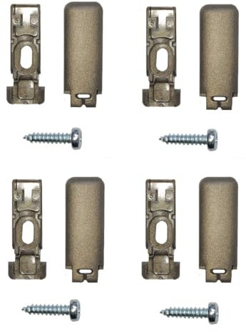 Spannschuh für Plissee original Cosiflor VS2, C3 ab Baujahr 2020 in 5 Farben, 4er Set mit Schraube (Bronze)