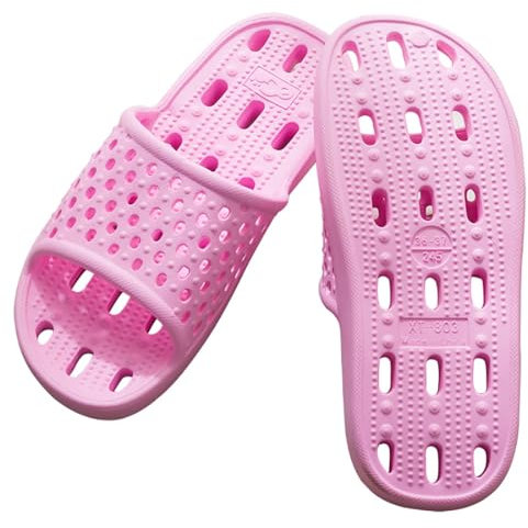 Cliont Badelatschen Herren Damen Schlappen rutschfeste Hausschuhe Sommer Badeschlappen Indoor Rosa 39/40 EU