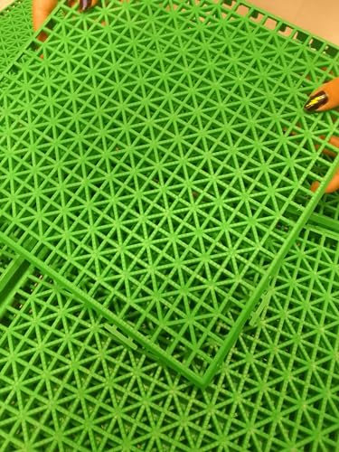 Piastrella/piastrella per esterni, realizzata in plastica, ideale per piscina, terrazze, giardino, smontabile e antiscivolo, 30 x 30 cm, verde