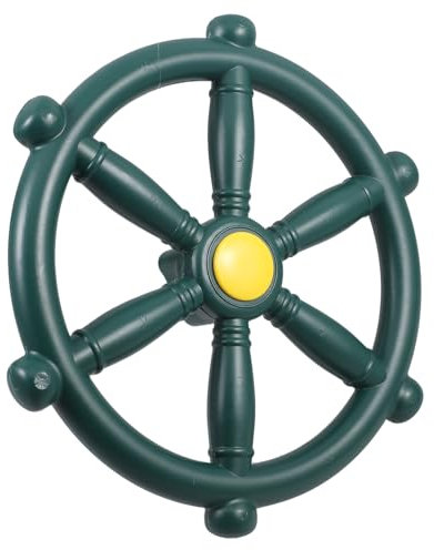 WOONEKY Swing Wheel Playground Steering Wheel Outdoor Amusement Facilities Accessory for Boys and Girls Pirate Ship Toys Swing Attachments