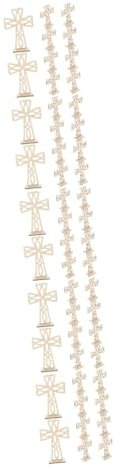 NUOBESTY 50 Stück Kreuzverzierung Holzornament Holzkreuz Handwerk Holzkreuz Tischdeko Holzkreuz Wohnaccessoire Holzkreuz Basteln Kreuzdekor Kreuz aus Holz Kreuzaufsätze für Tische hölzern