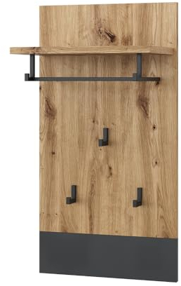 Vicco Wandgarderobe Selena, Anthrazit/Artisan-Eiche, 44 x 83 cm