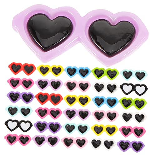 EXCEART 400stücke Mini Sonnenbrillen Charms Resin Bunte DIY Schmuckzubehör Für Bastelprojekte Puppenhaus Handyhüllen Und Mehr