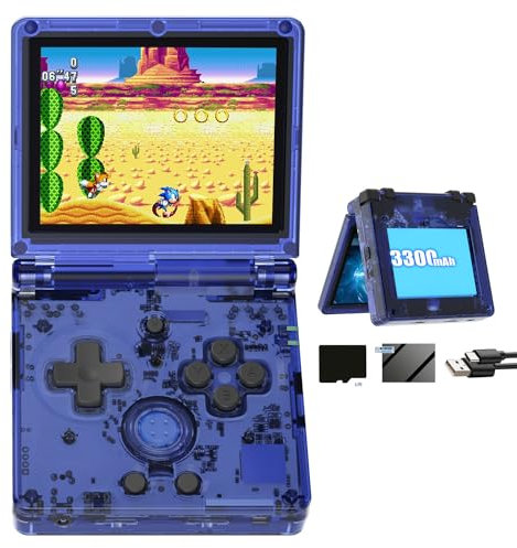 RG35XXSP Flip Retro Handheld Spielekonsole, 3,5 Zoll IPS Bildschirm Linux System mit 64G Karte vorinstalliert 5532 Spiele, Clamshell Spielekonsolen Unterstützt 5G WiFi HDMI