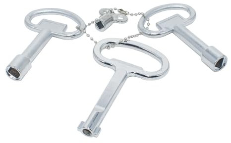 4-in-1 Radiator Key, for Radiator Bleed Key, Triangle Key Garbage bin, Meter Box Key, Gas Meter Box Key. Valve Keys for hatches, attic hatches, Control cabinets, etc.