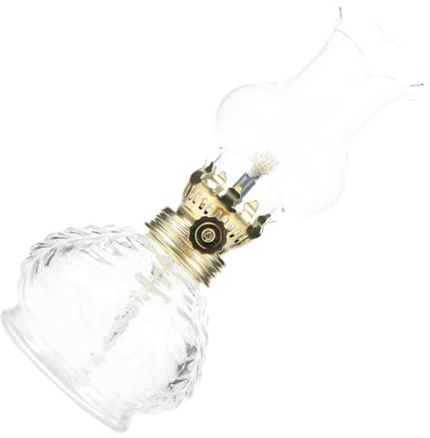 HAMPPLIES Vintage Glasöllampe für Innenbereich, Dekorative Petroleumlampe