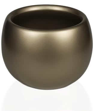 Genérico Campella - Maceta Orbis Lacada - Maceta Decorativa Interior - Tiestos Plantas - Macetas Redondas,Maceteros Interior y Exterior - Exclusiva,Elegante,Premium,Maceteros Altos (Dorado, Pequeño)