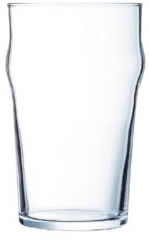 Arcoroc Set de 24 vasos de cerveza Nonic de vidrio 28 cl | Transparente, Vidrio, formato alto, acabado brillo, 28 cl, 24 piezas