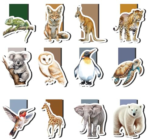 12 Magnetische Lesezeichen Kinder, lesezeichen magnetisch Schultüte Füllung | Kindergeburtstag Gastgeschenke 5 6 7 8 9 10 Jahre Tiere Magnetlesezeichen Schultüte Füllung für Schulkind 2026 Junge Mädchen