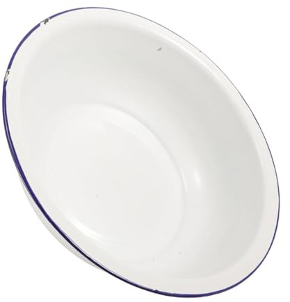 CTIRCHIU Bassin Vintage Grand Format Pour Bain Lessive Bassine Trempage Multifonctionnelle Revêtement Blanc Cuvette Rétro Résistante Et Facile à Nettoyer Pour Usage Familial