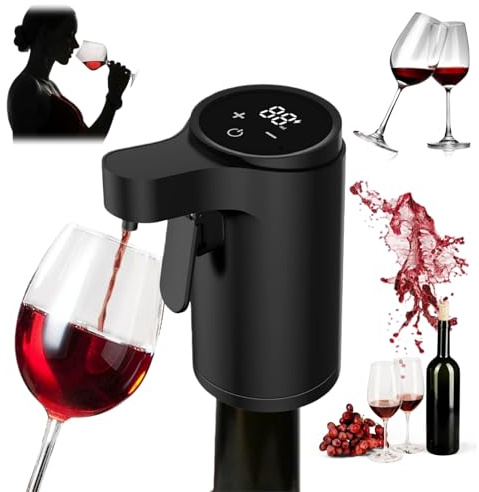 Hydrasportpro Liquor Dispenser 2.0, HydrasportPro Smart Dispenser, Smart Automatic Touch Control Alcohol Pourer, Built-in Aeration Tech to Enhance Every Drink, for Any Bottle (Black)