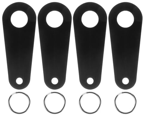 ELAYARD 4 Piezas Soporte Colgante para Campana de Moto Negro con Anillos Separados Accesorio Biker Compatible con Diversas Marcas para Colgar Llaveros y Campanas de Buena Suerte