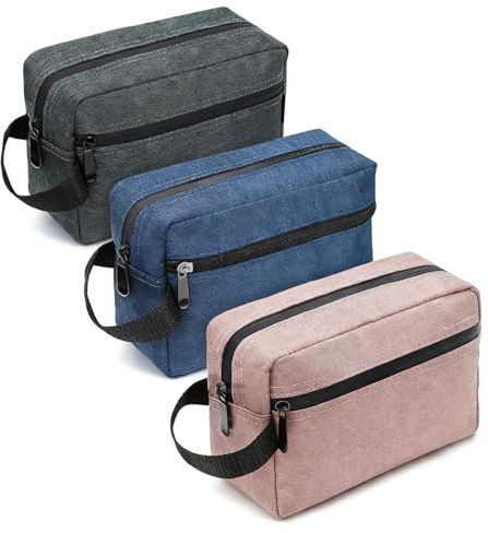 3Pcs Toiletry Bag for Man & Women, Portable Travel Wash Bag, Waterproof Toiletries Cosmetic Shaving Organizer Bag Portable Multifunctional Wash Bag with Handle