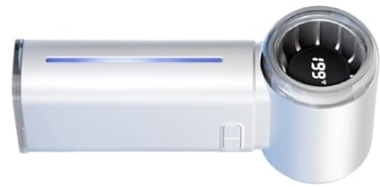 Zktfyshk Ventilateur brumisateur portable rechargeable à 199 vitesses réglables, 3500 mAh, appareil de refroidissement à affichage numérique pour ventilateur de voyage en plein air