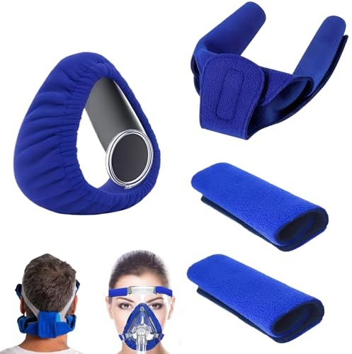 4 Pcs CPAP Gurtbezüge Universal Gesichtspads x2, 1x Cpap Neck Pad, 1x Cpap Maske Polster, Komfortabel Reduziert Druckstellen Und Wangenrötungen, Fördert Erholsamen Schlaf (Gesichtsmaske Nicht)