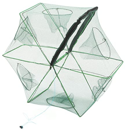 Yobadam Crab Trap, Stainless Steel Fish Trap, Collapsible Foldable Bait Net with Catching Fish, Shrimp & SmallFish, Ideal for Fishing