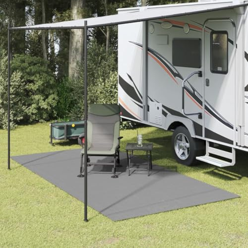 Kaloriko Tältmatta, antracit x polyester, utomhusunderlag för camping, skydd mot regn och vind, lätt, hållbar, perfekt för vandring, festival, biwak, campingutrustning