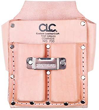 CLC Custom Leathercraft 700 Tool Pouch, Heavy Duty, 5-Pocket, Tan