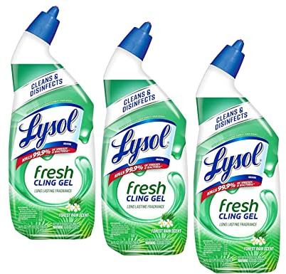 Lysol Cling Gel Toilet Bowl Cleaner, Country Scent, 24 Ounce (Pack of 3)