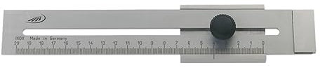 Helios Preisser Streichmaß (flach, stabil, Feststellschraube, Messbereich: 0 – 200 mm) 0321 301