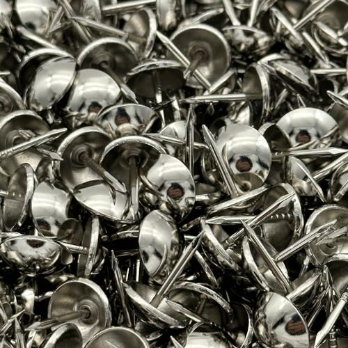 decotacks® Silver Finish Upholstery Nails/Tacks 7/16in - 500 Pcs [Nickel/Silver Finish] DX0511-500