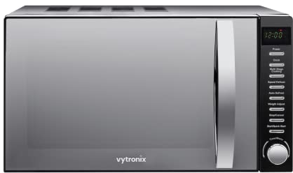 VYTRONIX VY-HMO800 800W Digital Microwave Oven | Freestanding Microwave with 6 Power Levels, Clock & Timer Function | Black Microwave with Mirrored Front, 20 Litre Capacity-hmo800
