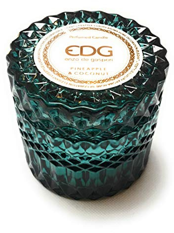 EDG Enzo de Gasperi Vela perfumada Crystal con tarro de cristal efecto cristal y tapa 9 variantes BLU
