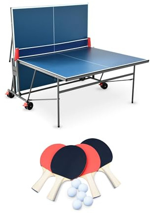 Table de ping Pong Indoor, avec 4 Raquettes et 6 balles, pour Utilisation intérieure, Sport Tennis de Table