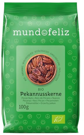 Mundo Feliz, Noci Pecan Biologiche, 5 X 100 g