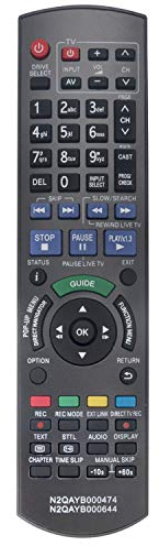 VINABTY N2QAYB000474 N2QAYB000644 Telecomando di ricambio adatto per Panasonic Blu Ray registratore compatibile N2QAYB000335 DMREX769ECK DMR-EX769ECK DMREX769EFK DMR-EX769EFK DMREX769EPK DMR-EX769EPK