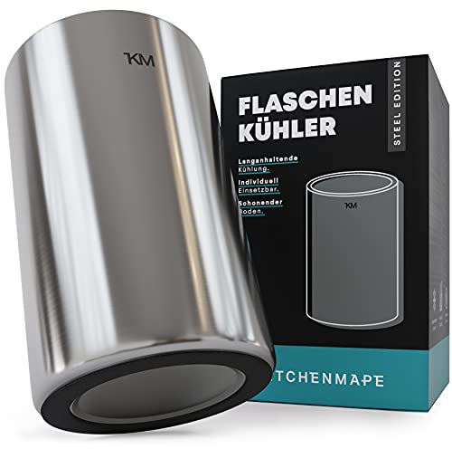 KITCHENMAPE Flaschenkühler aus doppelwandigen Edelstahl - Weinflaschenkühler mit langanhaltender Kühlung - ideal für alle Flaschen - Weinkühler, Sektkühler, Champagnerkühler