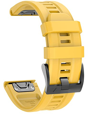 ISABAKE Klockarmband för Fenix 7/Fenix 6/Fenix 5/Forerunner 935/Forerunner 945/Quatix 5-22mm QuickFit Silikon Ersättningsarmband