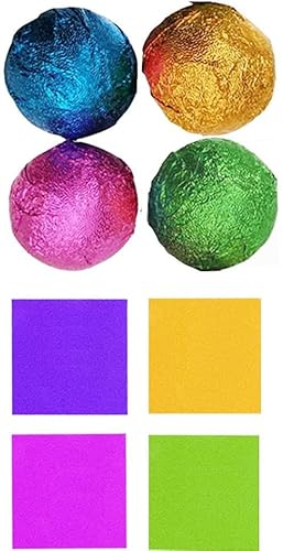 Folie Papier Wrapper Aluminium Foil Papier für Schokolade Backen Party Süßigkeit Golden 400 Stücke