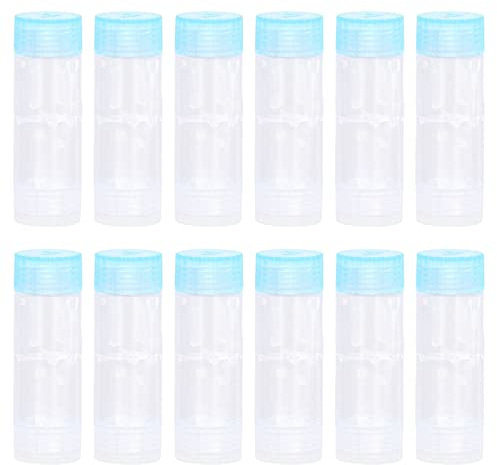 12 stycken kontaktlinsbehållare transparent bärbar ABS kontaktlinslåda för ungdomliga utomhusresor för dagligt bruk kontaktlinsanvändare, kontaktlinsbehållare kontaktlinser b,
