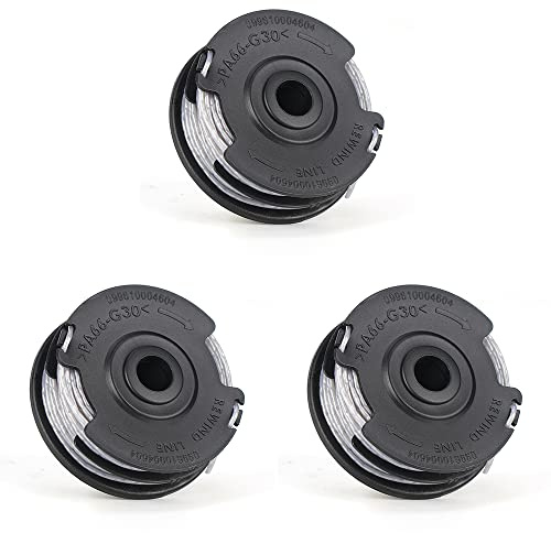 Gdrelgnt 3 Stück Bosch Fadenspule EasyGrassCut F016800351 Rasentrimmer Spulenkabel, Standard Doppelte Automatische Zuführung Nylon Spulen für Bosch Art 24 27 30 30-36 LI Rasentrimmer (Φ1.6mm, 6m)