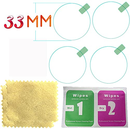 OCTelect Displayschutzfolie rund Uhr Display Folie Smartwatch 33mm/34mm/35mm/36mm/37mm/38mm/39mm/40mm/41mm/42mm/43mm/44mm/45mm/46mm Schutz 33MM