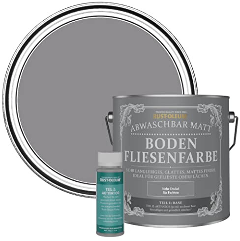 Rust-Oleum strapazierfähige, abwaschbare Bodenfliesenfarbe in lila Matt Finish - Iris 2,5 Litres