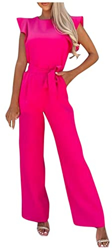 Saymany Jumpsuit Damen Sommer, Jumpsuit Damen Hochzeit Festlich Elegant Lang Weites Bein Jumpsuits Onesie Frauen Hochzeitsgast Off Shoulder Bandeau Overall Schulterfrei Hosenanzug