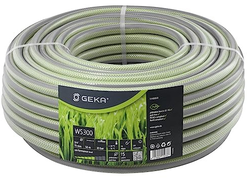 GEKA Plus WS300 Tuyau d'arrosage Longueur env. 50 m, construction de tuyau 4 couches, matériaux de haute qualité, résistant à la pression et indéformable 13.0203.9