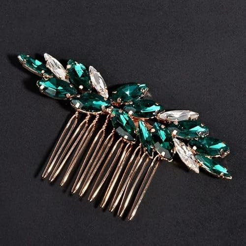 Hochzeit Braut Haarkamm Strass Grün Stirnband Fascinator Haarschmuck Damen Haarschmuck Kopfschmuck-9B78-B