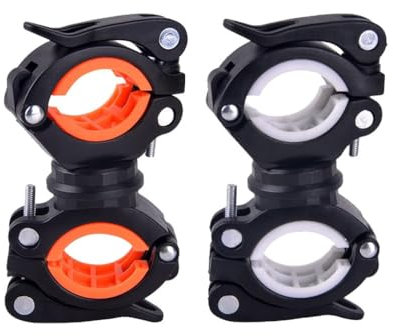 lopituwe 2 Teile/Satz Praktische Und Langlebige Halterung Fahrrad Lampe Für Einfache Installation Und Zuverlässige Leistung Einstellbar Bequem