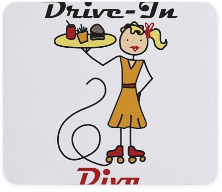 CafePress Drive in Diva Mousepad Non-Slip Rubber Gaming Mousepad