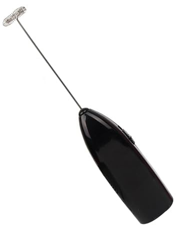 Milk Frother Handheld, Automatic Milk Foam Maker for Coffee, Matcha, Mini Stainless Steel Whisk, Mixer, Blender (Black)