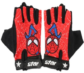 Yoimckay Fahrradhandschuhe für Kinder, Sport Halbfinger Radsporthandschuhe, Cartoon-Halbfinger-Fahrradhandschuhe,rutschfeste Fäustlinge, für Fitnessstudio, Übungen, Radfahren, Klettern und Rudern