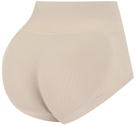 Mutande Mestruali Glutei Modellanti per Corpo Pantaloni per Sollevamento 'Anca artefatto Natiche 'Anca Color Biancheria Intima Senza Cuciture Costumi per Ciclo Mestruale Jeans Corti Donna (Beige, M)